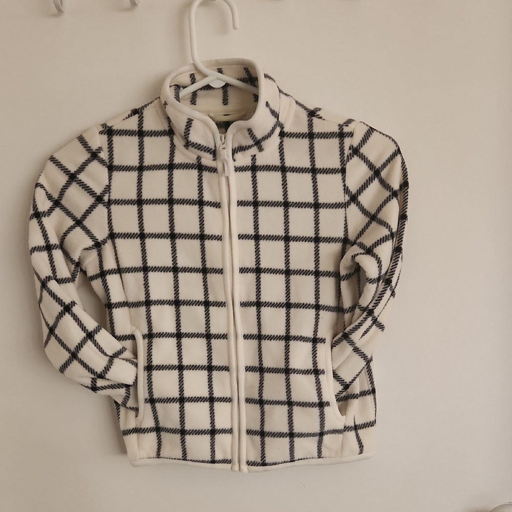 M16 Fleece thick lovely kids full zip jacket High neck, pockets, edge piping